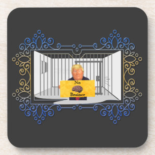 Trump No Brainer Beverage Coaster