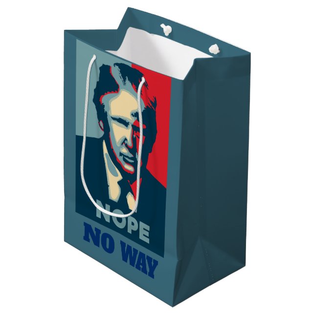 Trump Nope No Way Gift Bag (Front Angled)