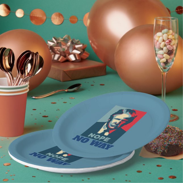 Trump Nope No Way Paper Plate (Multi)