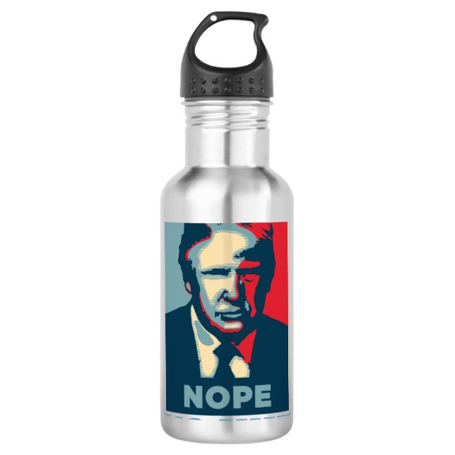 Trump Nope No Way Water Bottle (Front)