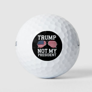 Trump Not My President Anti Trump Golf Balls
