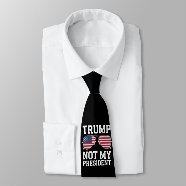 Trump Not My President Anti Trump Tie (Tied)