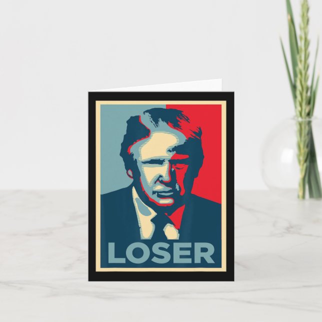 Trump Obama Hope Poster Loser  Card (Front)