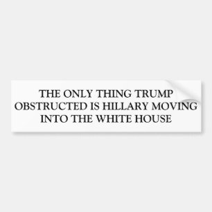 Trump Obstructed Bumper Sticker