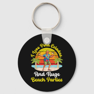 Trump On Beach I Love Pina Coladas And Huge Beach  Key Ring