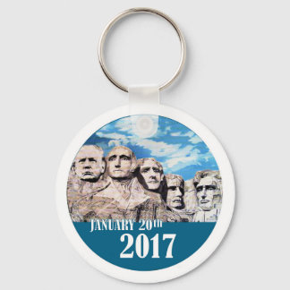 Trump on Mount Rushmore Key Ring