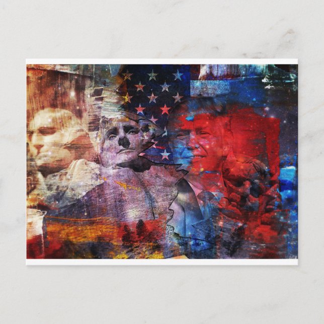 Trump on Mount Rushmore Postcard (Front)