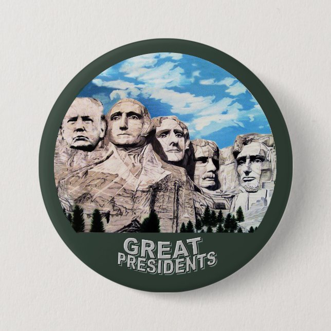 Trump on Rushmore 7.5 Cm Round Badge (Front)