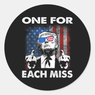 Trump One For Each Miss Classic Round Sticker