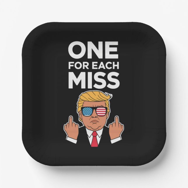 Trump One For Each Miss  Paper Plate (Front)