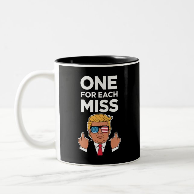 Trump One For Each Miss  Two-Tone Coffee Mug (Left)