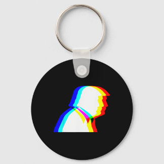 Trump Optical Illusion Edm  Key Ring