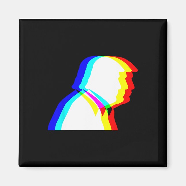 Trump Optical Illusion Edm  Magnet (Front)