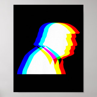 Trump Optical Illusion Edm  Poster