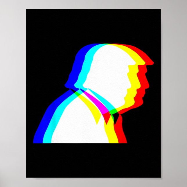 Trump Optical Illusion Edm  Poster (Front)