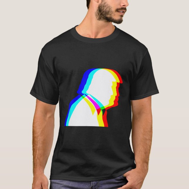 Trump Optical Illusion Edm  T-Shirt (Front)