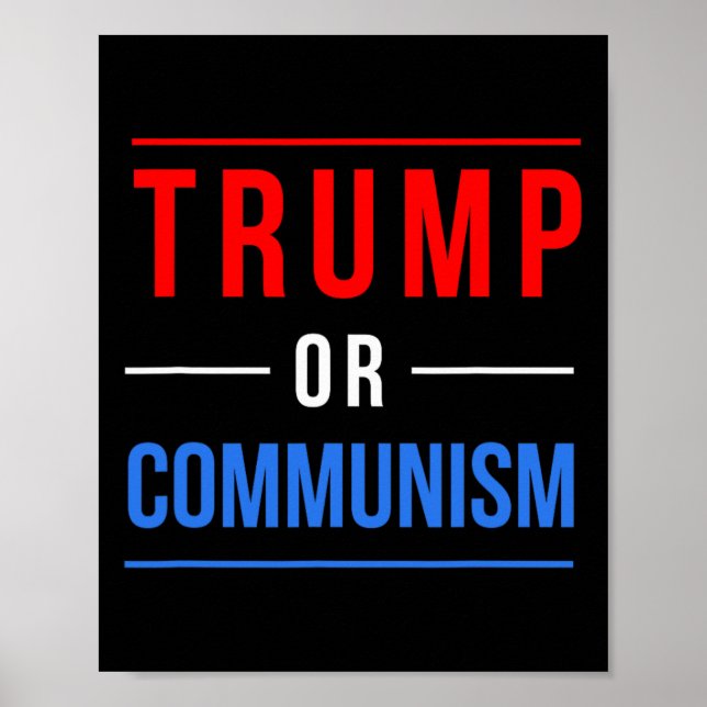 Trump Or Communism Funny Election 2025  Poster (Front)