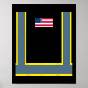 Trump Orange Vest Make Garbyge Great Again Funny T Poster