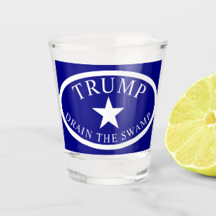 Trump Oval truck window sticker Drain the Swamp Shot Glass