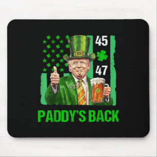 Trump Paddys Back 45 47 St Patricks Day Usa Flag Mouse Mat