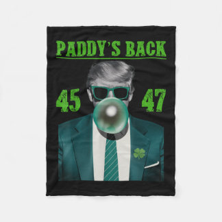 Trump Paddys Back Design - Funny Trump St Fleece Blanket