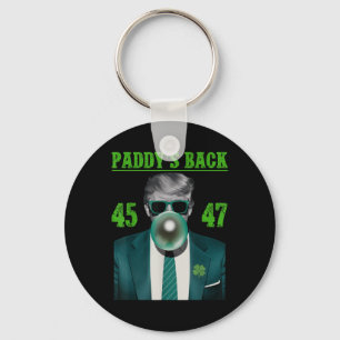 Trump Paddys Back Design - Funny Trump St Key Ring