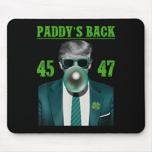 Trump Paddys Back Design - Funny Trump St Mouse Mat (Front)