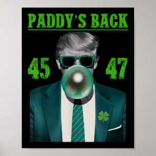 Trump Paddys Back Design - Funny Trump St Poster