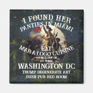 Trump Panties Miami Catholic Church White Magnet