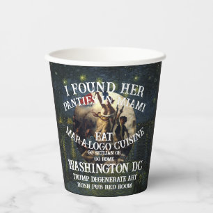 Trump Panties Miami Catholic Church White Paper Cups