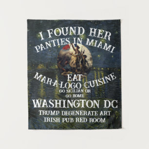 Trump Panties Miami Catholic Church White Tapestry