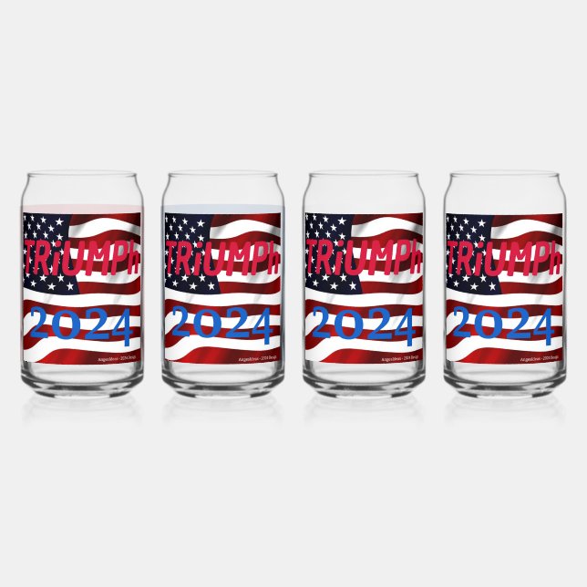 TRUMP party glassware -  Can Glass (Front)