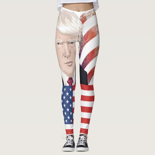 TRUMP PATRIOTIC YOGA PANTS (Front)