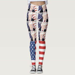 TRUMP PATRIOTIC YOGA PANTS LEGGINGS