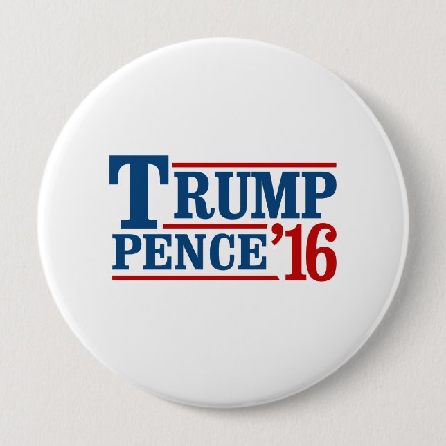 Trump Pence 2016 - - 10 Cm Round Badge (Front)