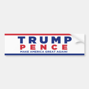 Trump Pence 2016 Election Campaign Bumper Sticker