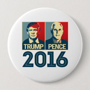 Trump Pence 2016 Poster - - 10 Cm Round Badge