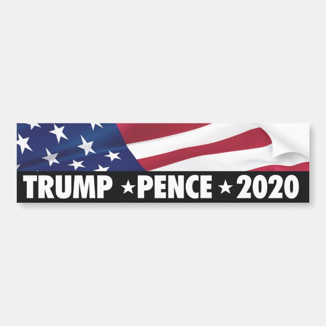 Trump Pence 2020 Bumper Sticker (Front)