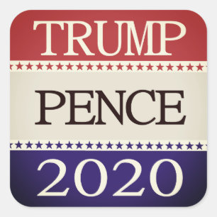 Trump Pence 2020 red, white and blue popular Square Sticker