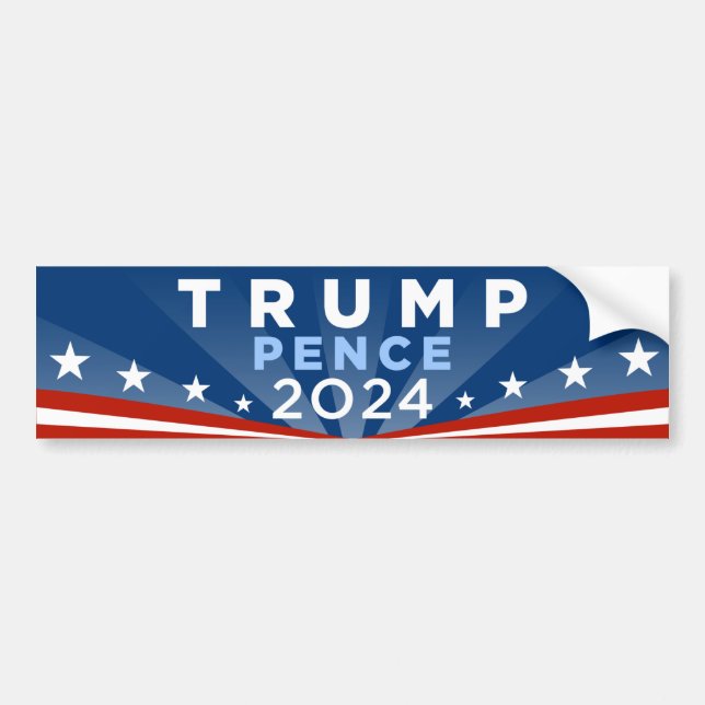 Trump Pence 2024 Bumper Sticker (Front)