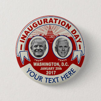 Trump Pence Add Your Own Slogan Inauguration Day 6 Cm Round Badge
