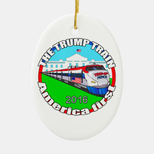Trump Pence America first Ceramic Tree Decoration