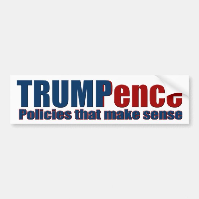 Trump Pence Policies that Make Sense Bumper Sticke Bumper Sticker (Front)