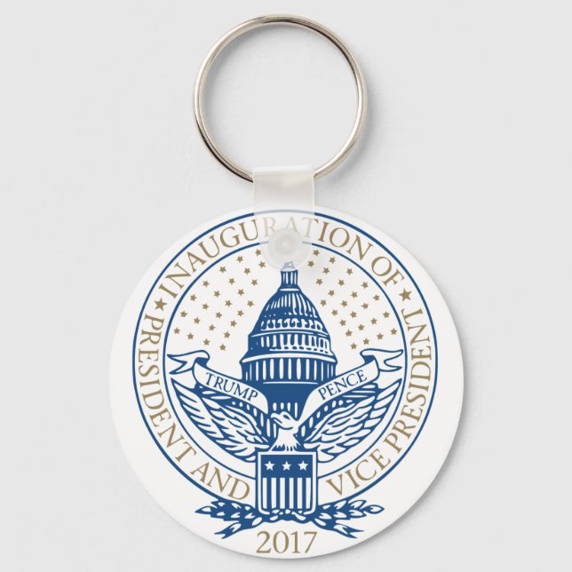 Trump Pence President Inaugural Logo Inauguration Key Ring (Front)