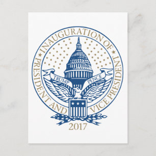Trump Pence President Inaugural Logo Inauguration Postcard