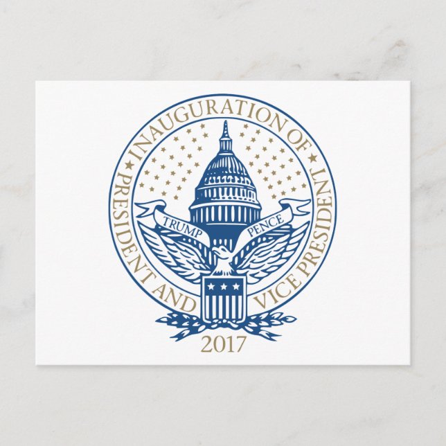 Trump Pence President Inaugural Logo Inauguration Postcard (Front)
