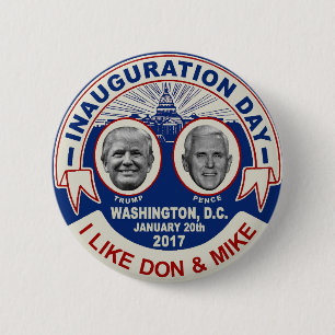 Trump Pence Retro Style Inauguration Day Souvenir 6 Cm Round Badge