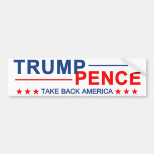 Trump Pence Take Back America Bumper Sticker