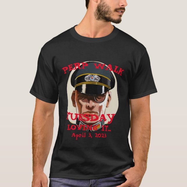 Trump Perp Walk Tuesday 2023 T-Shirt (Front)