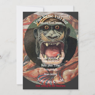 Trump Personalized Name Tiki Bar Your City State Invitation